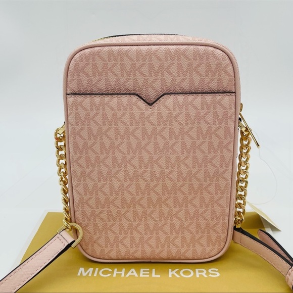 Michael Kors Medium NS Chain Xbody Bag Leather Rose Pink - Picture 4 of 12